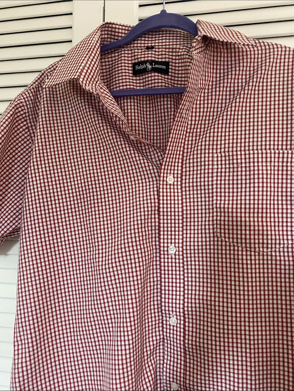 Polo by Ralph Lauren Red and White Gingham Button-Down Shirt